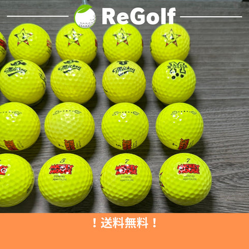 【中古】 ロストボール アルペン ディズニー ミニーマウス ゴルフボール イエロー 年式混合 20球 ACランク ゴルフボール リゴルフ