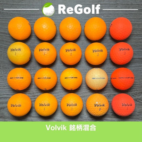 【中古】 ロストボール ボルビック ヴォルビック オレンジ 銘柄混合 VIVIDXT FLYON VIMAX 20球 ACランク ゴルフボール リゴルフ