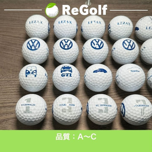 【中古】 ロストボール フォルクスワーゲン ゴルフボール ホワイト 20球 ACランク ゴルフボール リゴルフ