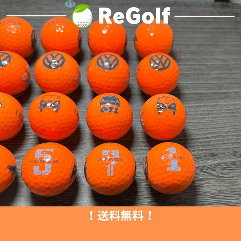 【中古】 ロストボール フォルクスワーゲン ゴルフボール オレンジ カラーボール 20球 ACランク ゴルフボール リゴルフ