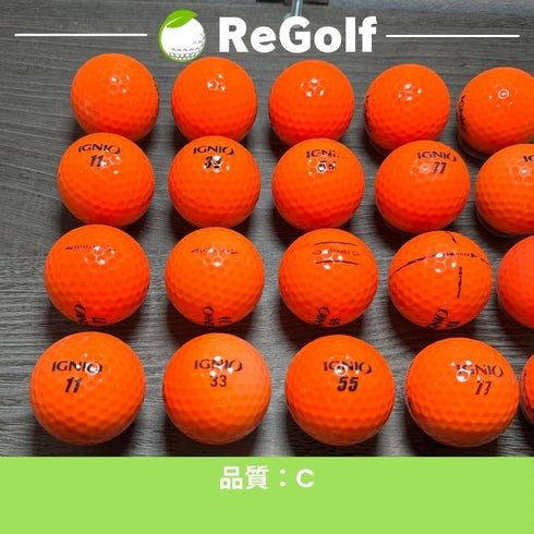【中古】 ロストボール イグニオ 銘柄混合 オレンジ 20球 Cランク ゴルフボール リゴルフ