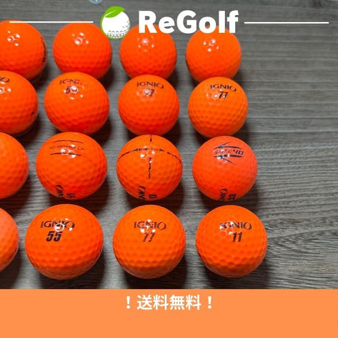【中古】 ロストボール イグニオ 銘柄混合 オレンジ 20球 Cランク ゴルフボール リゴルフ
