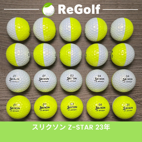 【中古】 ロストボール スリクソン Z-STAR Zスター ディバイド イエロー 2023年モデル 20球 Bランク ゴルフボール リゴルフ