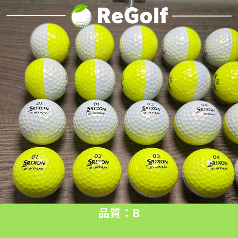 【中古】 ロストボール スリクソン Z-STAR Zスター ディバイド イエロー 2023年モデル 20球 Bランク ゴルフボール リゴルフ