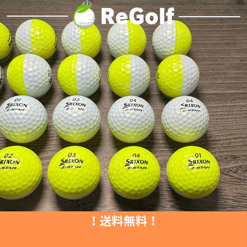 【中古】 ロストボール スリクソン Z-STAR Zスター ディバイド イエロー 2023年モデル 20球 Bランク ゴルフボール リゴルフ