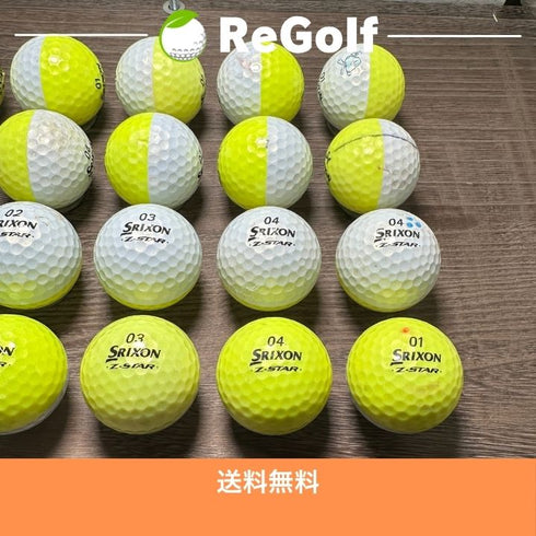 【中古】 ロストボール スリクソン Z-STAR Zスター DIVIDE ディバイド イエロー 2023年 20球 ぉ試ランク ゴルフボール リゴルフ