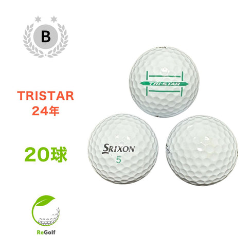 【中古】 ロストボール スリクソン トライスター ホワイト 2024年モデル 20球 Bランク ゴルフボール リゴルフ