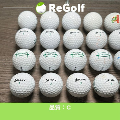 【中古】 ロストボール スリクソン トライスター ホワイト 2024年モデル 20球 Cランク ゴルフボール リゴルフ