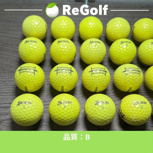 【中古】 ロストボール スリクソン トライスター イエロー 2024年モデル 20球 Bランク ゴルフボール リゴルフ