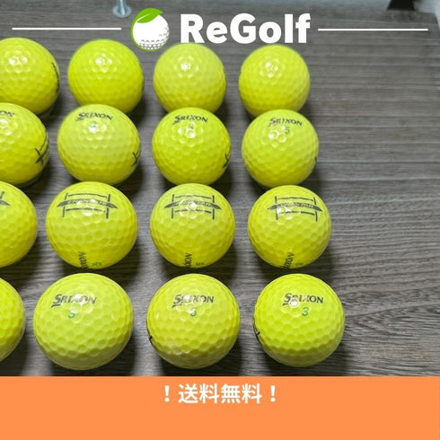 【中古】 ロストボール スリクソン トライスター イエロー 2024年モデル 20球 Bランク ゴルフボール リゴルフ