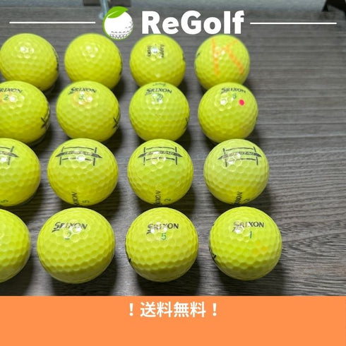 【中古】 ロストボール スリクソン トライスター イエロー 2024年モデル 20球 Cランク ゴルフボール リゴルフ
