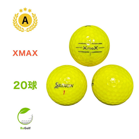 【中古】 ロストボール スリクソン XMAX イエロー 20球 Aランク ゴルフボール リゴルフ