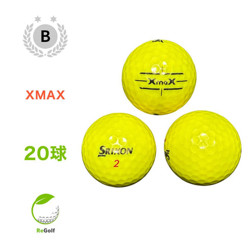 【中古】 ロストボール スリクソン XMAX イエロー 20球 Bランク ゴルフボール リゴルフ
