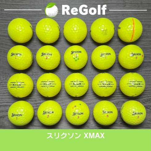 【中古】 ロストボール スリクソン XMAX イエロー 20球 Cランク ゴルフボール リゴルフ