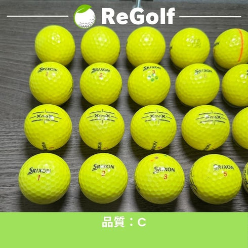 【中古】 ロストボール スリクソン XMAX イエロー 20球 Cランク ゴルフボール リゴルフ