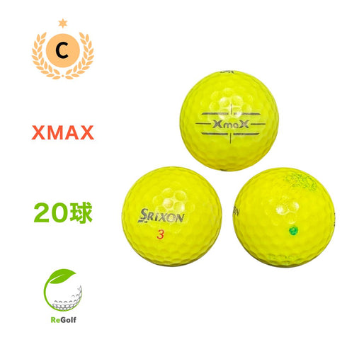 【中古】 ロストボール スリクソン XMAX イエロー 20球 Cランク ゴルフボール リゴルフ