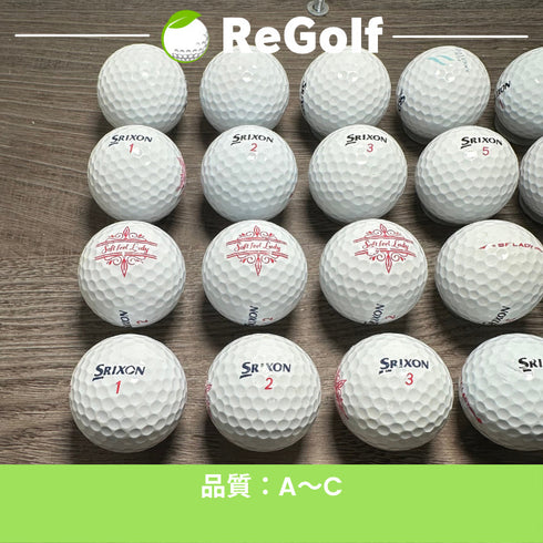 【中古】 ロストボール スリクソン SF LADY ソフトフィール レディ ホワイト 年式混合 20球 ACランク ゴルフボール リゴルフ