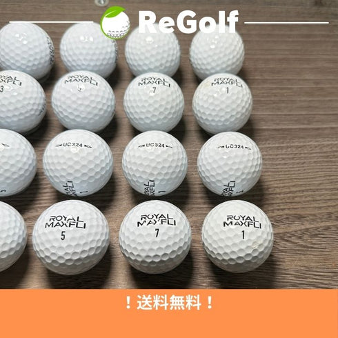 【中古】 ロストボール ダンロップ ロイヤルマックスフライ UC324 ホワイト 20球 ACランク ゴルフボール リゴルフ