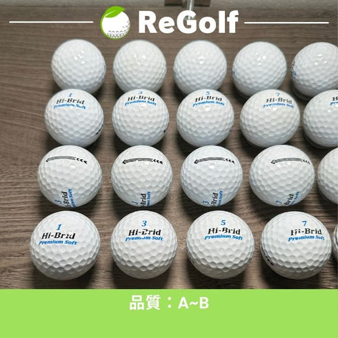 【中古】 ロストボール ダンロップ ハイブリッド プレミアム ソフト ホワイト 20球 ABランク ゴルフボール リゴルフ