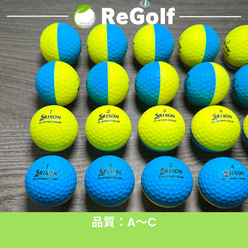 【中古】 ロストボール スリクソン Q-STAR キュースター ディバイド ブルー イエロー 20球 ACランク ゴルフボール リゴルフ