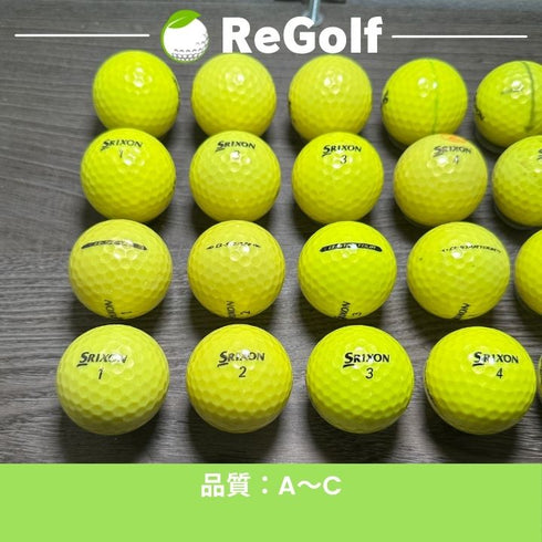【中古】 ロストボール スリクソン Qスター / Qスターツアー イエロー 年式混合 20球 ACランク ゴルフボール リゴルフ
