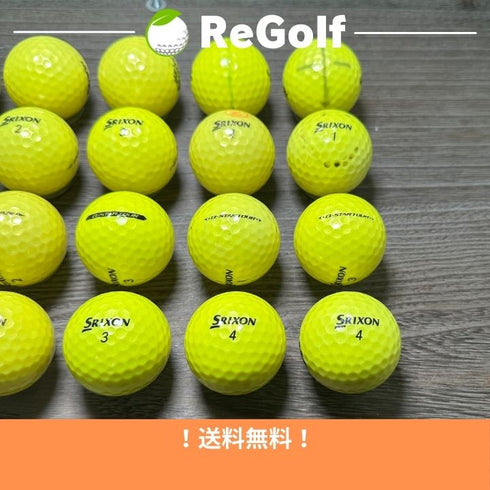 【中古】 ロストボール スリクソン Qスター / Qスターツアー イエロー 年式混合 20球 ACランク ゴルフボール リゴルフ