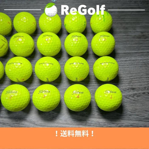【中古】 ロストボール タイトリスト Pro V1x イエロー 2021年モデル 20球 Cランク ゴルフボール リゴルフ