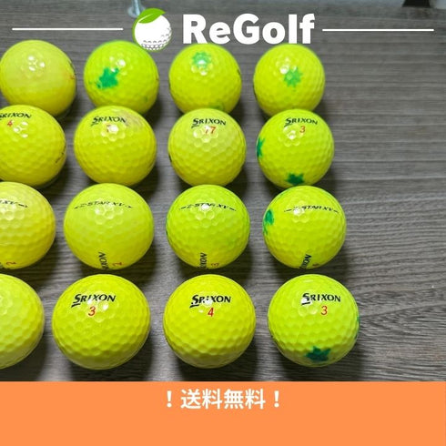 【中古】 ロストボール スリクソン Z-STAR XV ZスターXV イエロー 2019年以下混合 20球 ぉ試ランク ゴルフボール リゴルフ