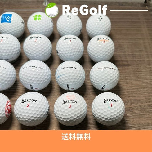【中古】 ロストボール スリクソン Z-STAR XV ZスターXV ホワイト 2025年モデル 20球 Cランク ゴルフボール リゴルフ