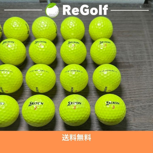 【中古】 ロストボール スリクソン Z-STAR XV ZスターXV イエロー 2025年モデル 20球 Aランク ゴルフボール リゴルフ
