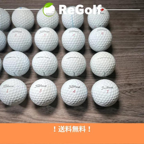【中古】 ロストボール タイトリスト Pro V1x ホワイト 2019年モデル 20球 Cランク ゴルフボール リゴルフ