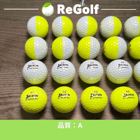 【中古】 ロストボール スリクソン Z-STAR XV ZスターXV ディバイド イエロー 2021年モデル 20球 Aランク ゴルフボール リゴルフ