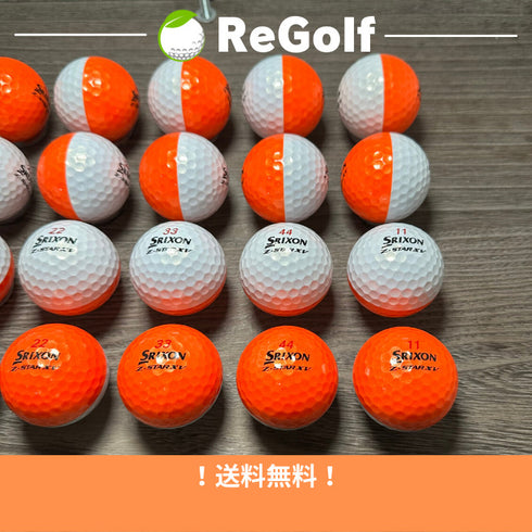 【中古】 ロストボール スリクソン Z-STAR XV ZスターXV ディバイド オレンジ 2021年モデル 20球 Aランク ゴルフボール リゴルフ