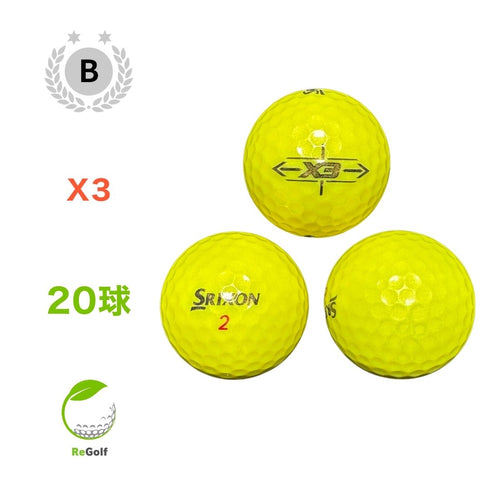 【中古】 ロストボール スリクソン X3 イエロー 20球 Bランク ゴルフボール リゴルフ