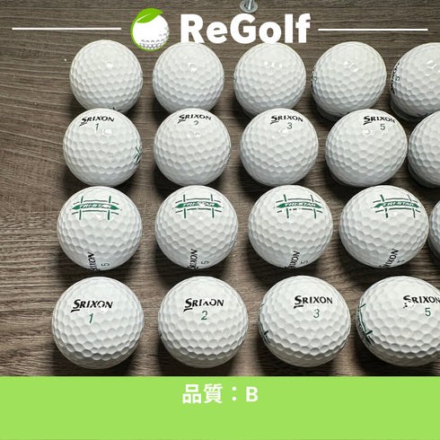【中古】 ロストボール スリクソン トライスター ホワイト 2022年モデル 20球 Bランク ゴルフボール リゴルフ