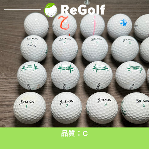 【中古】 ロストボール スリクソン トライスター ホワイト 2022年モデル 20球 Cランク ゴルフボール リゴルフ