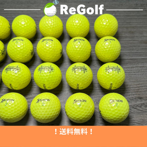 【中古】 ロストボール スリクソン トライスター イエロー 2022年モデル 20球 Bランク ゴルフボール リゴルフ