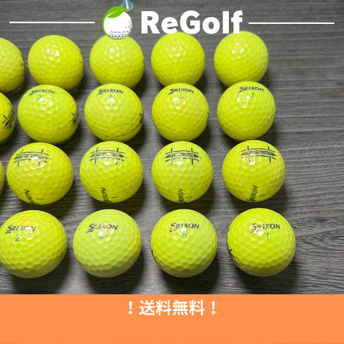 【中古】 ロストボール スリクソン トライスター イエロー 2022年モデル 20球 Cランク ゴルフボール リゴルフ