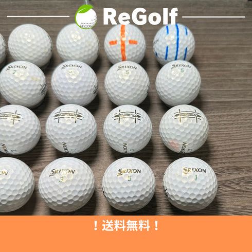 【中古】 ロストボール スリクソン トライスター パール 2022年モデル 20球 Cランク ゴルフボール リゴルフ