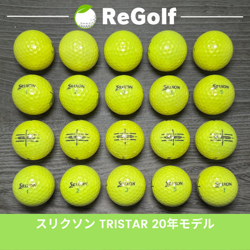 【中古】 ロストボール スリクソン トライスター イエロー 2020年モデル 20球 Aランク ゴルフボール リゴルフ