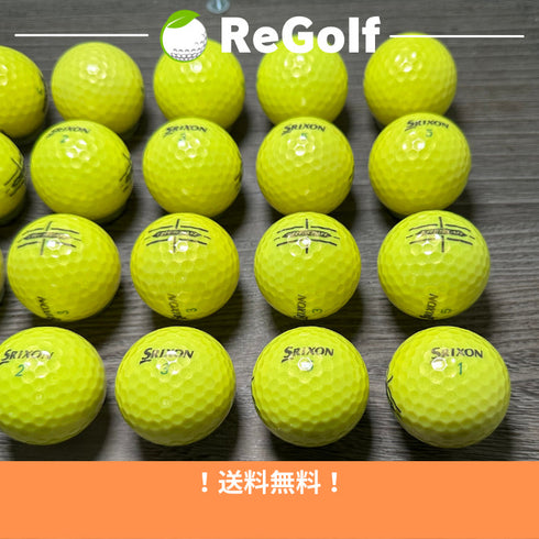 【中古】 ロストボール スリクソン トライスター イエロー 2020年モデル 20球 Aランク ゴルフボール リゴルフ