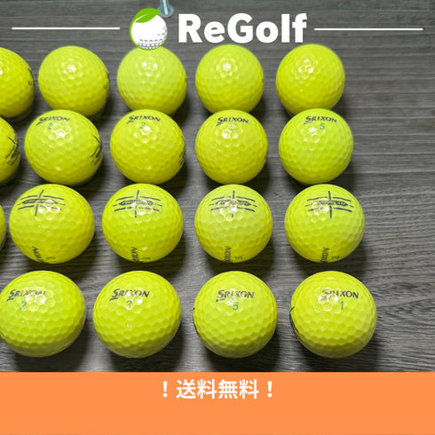 【中古】 ロストボール スリクソン トライスター イエロー 2020年モデル 20球 Bランク ゴルフボール リゴルフ