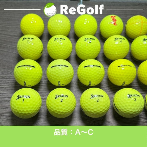 【中古】 ロストボール スリクソン ソフトフィール 年式混合 イエロー 20球 ACランク ゴルフボール リゴルフ