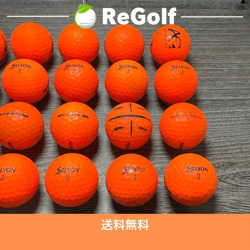 【中古】 ロストボール スリクソン ソフトフィール 年式混合 オレンジ 20球 ACランク ゴルフボール リゴルフ