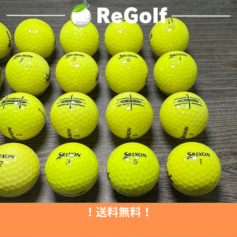 【中古】 ロストボール スリクソン ADスピード イエロー 年式混合 20球 Cランク ゴルフボール リゴルフ