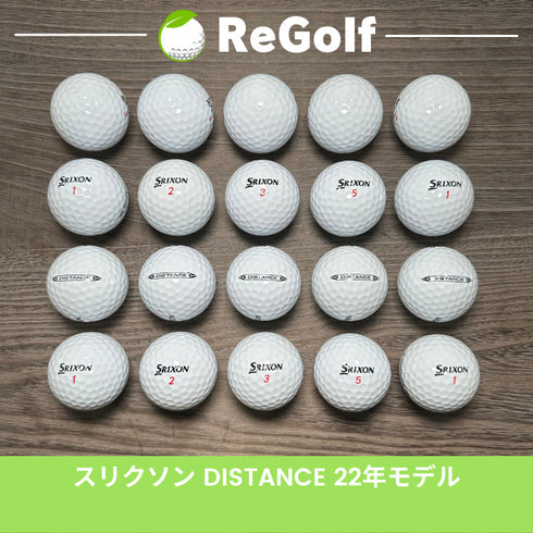 【中古】 ロストボール スリクソン ディスタンス ホワイト 2022年モデル 20球 Bランク ゴルフボール リゴルフ