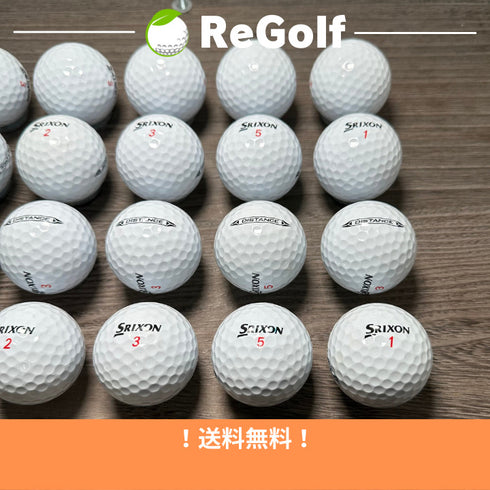 【中古】 ロストボール スリクソン ディスタンス ホワイト 2022年モデル 20球 Bランク ゴルフボール リゴルフ