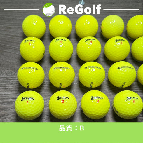 【中古】 ロストボール スリクソン ディスタンス イエロー 2022年モデル 20球 Bランク ゴルフボール リゴルフ