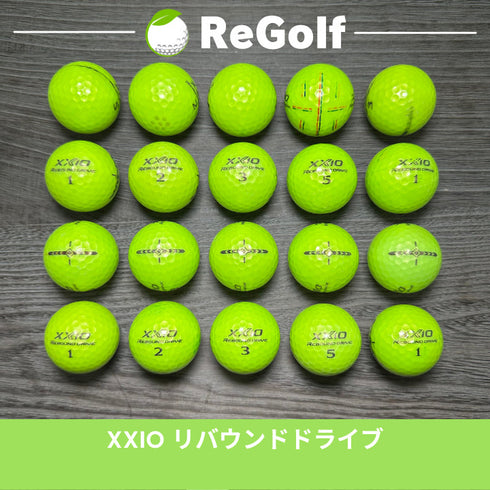 ロストボール XXIO ゼクシオ リバウンドドライブ ライムイエロー 20球 Cランク ゴルフボール