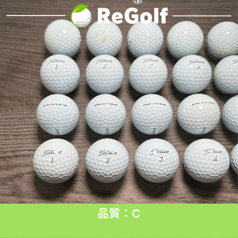【中古】 ロストボール タイトリスト AVX ホワイト 2022年モデル 20球 Cランク ゴルフボール リゴルフ